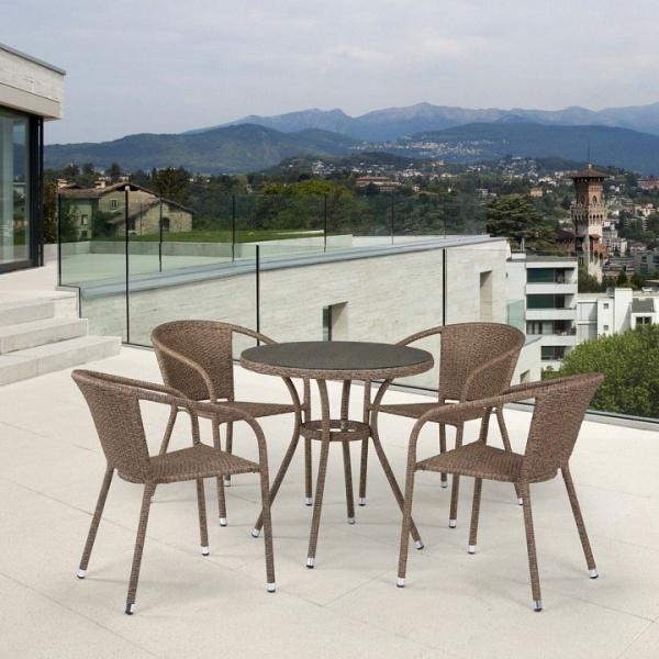 Набор уличный T282ANT/Y137C-W56 Light Brown 4Pcs