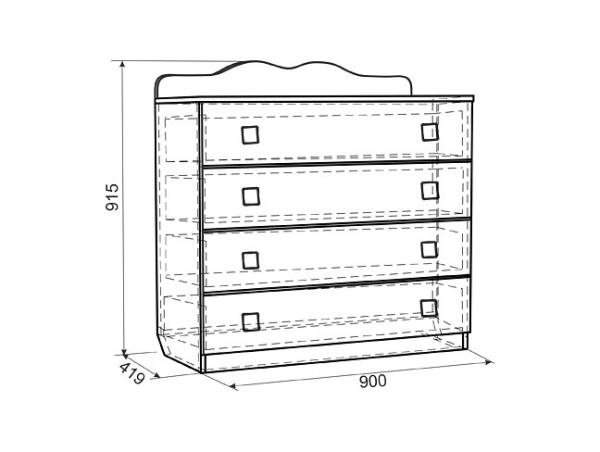 Комод Фэнтези MDF-06