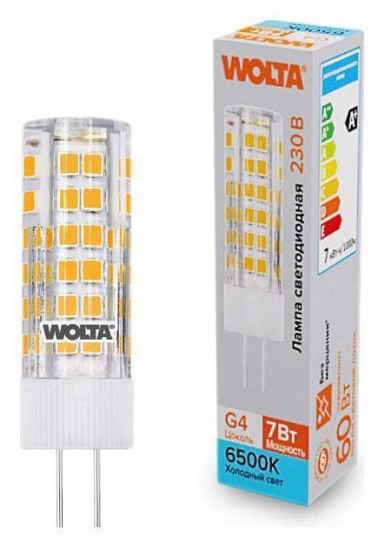 Лампа светодиодная Wolta  G4 7Вт 6500K WSTD-JC-220V7W6KG4-C