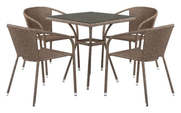 Набор уличный T282BNT/Y137C-W56 Light Brown 4Pcs