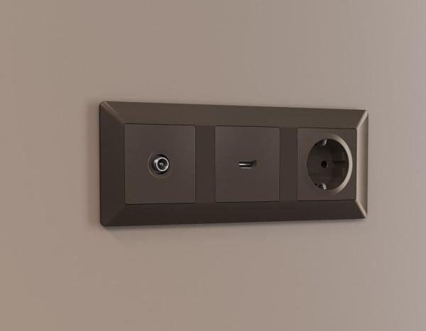 Накладка для ТВ-розетки Ambrella Volt Quant AP6430