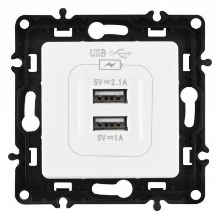 Розетка USB, без рамки Arte Milano am-217 217.46-1.white