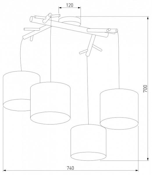 Подвесная люстра TK Lighting Albero 6554 Albero White