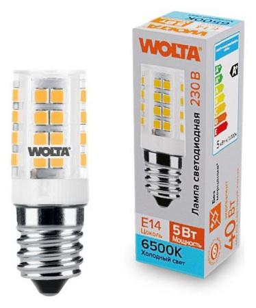 Лампа светодиодная Wolta  E14 5Вт 6500K WSTD-JCD-5W6KE14-C
