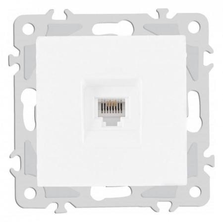 Розетка телефонная RJ-11 без рамки Arte Milano am-206 206.51-1.white