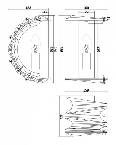 Бра Maytoni Puntes MOD043WL-01CH
