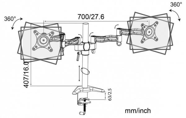 Кронштейн для монитора CS-VM-D08-AL
