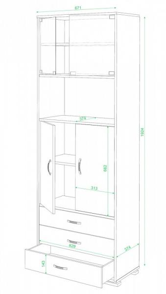 Шкаф комбинированный СБ-220М