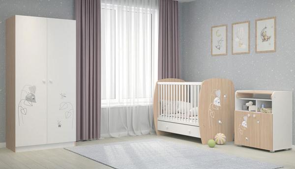 Шкаф платяной Polini kids French 1230 Amis