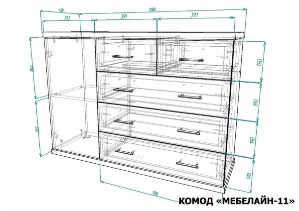 Комод Мебелайн-11