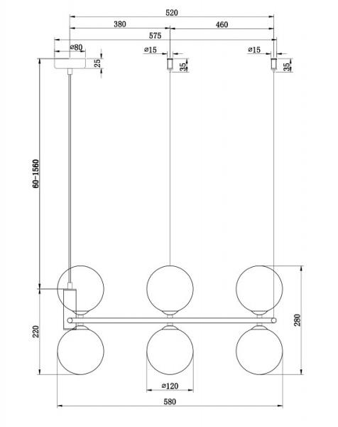 Подвесная люстра Maytoni Ring MOD013PL-06B