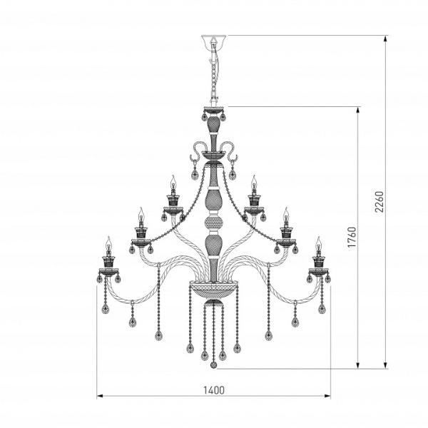Потолочная люстра Bogate's Gabrielle 336 Strotskis
